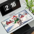 thumbnail image 3 of Hello Winter Sphynx Frosty Morning Walk Welcome Snowy Christmas Desk Mat Full Keyboard Mouse Pad Cat Lover Kitten Owner Gifts Idea Large Mousepad - 02018, 3 of 5