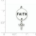 thumbnail image 2 of Beautiful Sterling Silver Rhdoium Plated Faith CZ Cross Pendant, 2 of 2