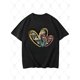 thumbnail image 4 of His & Hers Valentine's Day T-Shirts - 100% Cotton, 220g, Heart Pattern in Golden Glitter - Casual Knit Fabric, Short Sleeve, Round Neck - Perfect for Couples, Ideal Gift for Him or Her, Valentines Da, 4 of 6