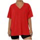 thumbnail image 3 of Mujeres Más Tamaño Manga Larga Tops Color Sólido Doblado Hendidura V Cuello Suéter, Mujeres Más Tamaño Manga Larga Tops Casual de Moda Toda la Temporada Diario, 3 of 6