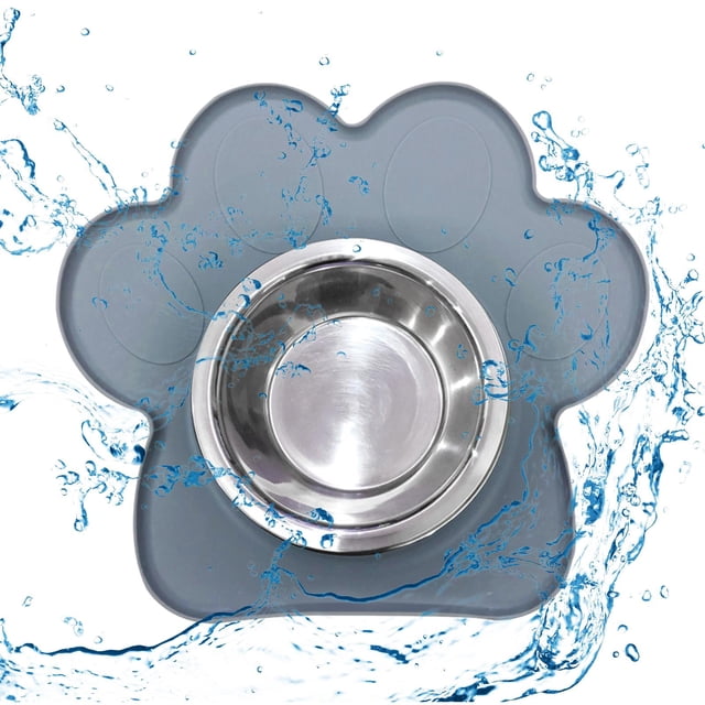 Tazón de Comida para Perros, Tazón para Perros, Tazón para Beber Estable Y Duradero para Gatitos, Tazón de Alimentación para Mascotas, Tazón Antidesli Gris Fernando Cuenco para gatos