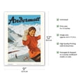 thumbnail image 2 of Andermatt Village Switzerland - Swiss Alps - Skiing - Vintage Travel Poster c.1940s - Master Art Print (Unframed) 9in x 12in, 2 of 4