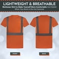 thumbnail image 6 of Hi Vis T-Shirt - Safety Shirt, ASNI Class 3 Reflective Safety Short Sleeve T-Shirt-6680-Org-4XL, 6 of 8