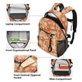 thumbnail image 5 of JIALIOU 14" Laptop Backpack Waterproof Airline Approved Stylish Casual Daypack for Travel Business College Work, Vintage Flora Patterned, 5 of 8
