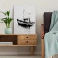 thumbnail image 5 of Ink Sketch Fishing Boat Canvas Print, Decor for Living Room, Bedroom, Study, Office, Hallway, Nautical Maritime Home, 5 of 8