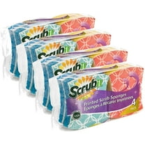 Scrubit Printed Non-Scratch, Shaped for More Comfortable Grip and Handling, 16 Pack