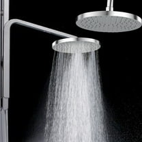 Stainless Steel Rainfall Shower Head | Supercharged High Pressure | 15cm Diameter | 160 Self-Cleaning Nozzles | Easy Install | Leak-Proof Mirror Finish | Fits 1/2" Standard Pipe
