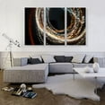 thumbnail image 2 of ARTCANVAS Maroon Tan and White Circles Modern Canvas Art Print - Size: 60" x 40" (0.75" Deep) (3-Piece), 2 of 9