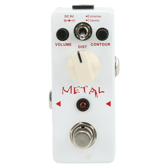 Effect Pedal,Heavy Metal Distortion Pedal Electric Guitar Effect Pedal White Electric Guitar Pedal Precision Engineered