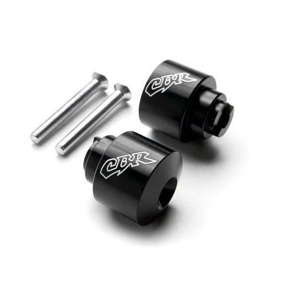 Krator Black Bar Ends CBR Engraved Hand Grip Handlebar Compatible with Honda CBR 250 2011-2013