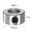 thumbnail image 2 of Collares de tornillo de 8 mm, 10 paquetes, 14 mm de diámetro exterior, 7 mm de ancho, collar de rueda de tope de engranaje, 2 of 5