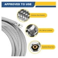 thumbnail image 3 of 10 FT Refrigerator Water Line,Stainless Steel Braided Ice Maker Hose with 1/4" Comp X 1/4"Compression Fittings(5PCS,10 Foot)(HOSE001-5Pack), 3 of 6
