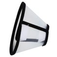thumbnail image 4 of Cono de curación de heridas para mascotas isabelino E- Collar blanco con negro Afortunado Sencillez, 4 of 5