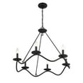 thumbnail image 5 of Meridian M100137MBK 6-Light Chandelier in Matte Black, 5 of 7