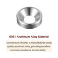 thumbnail image 4 of Unique Bargains Lot de 30 Rondelles à Encastrer M5 en Alliage d'Aluminium Anodisé pour Finition, Argent, 4 of 4
