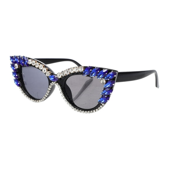 COMPUKAS Rhinestone Camera Sunglasses Blue Eyeglasses Miss 16X15.5X5.5CM