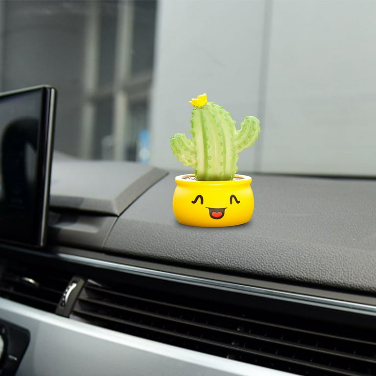  GYY Cactus Car Decoration 4Pcs Spring Shaking Head Toy Plant  Flower Potted Car Interior Dashboard Accessories Center Console Decoration  Cake Baking Decoration Creative Home Decoration : Home & Kitchen