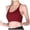 Red, variant on Gtoiithly Womens Y Back Sports Bra Comfort Padded Racerback Low Impact Spaghetti Thin Strap Bralettes Wireless Workout Yoga Gym Bras Red L