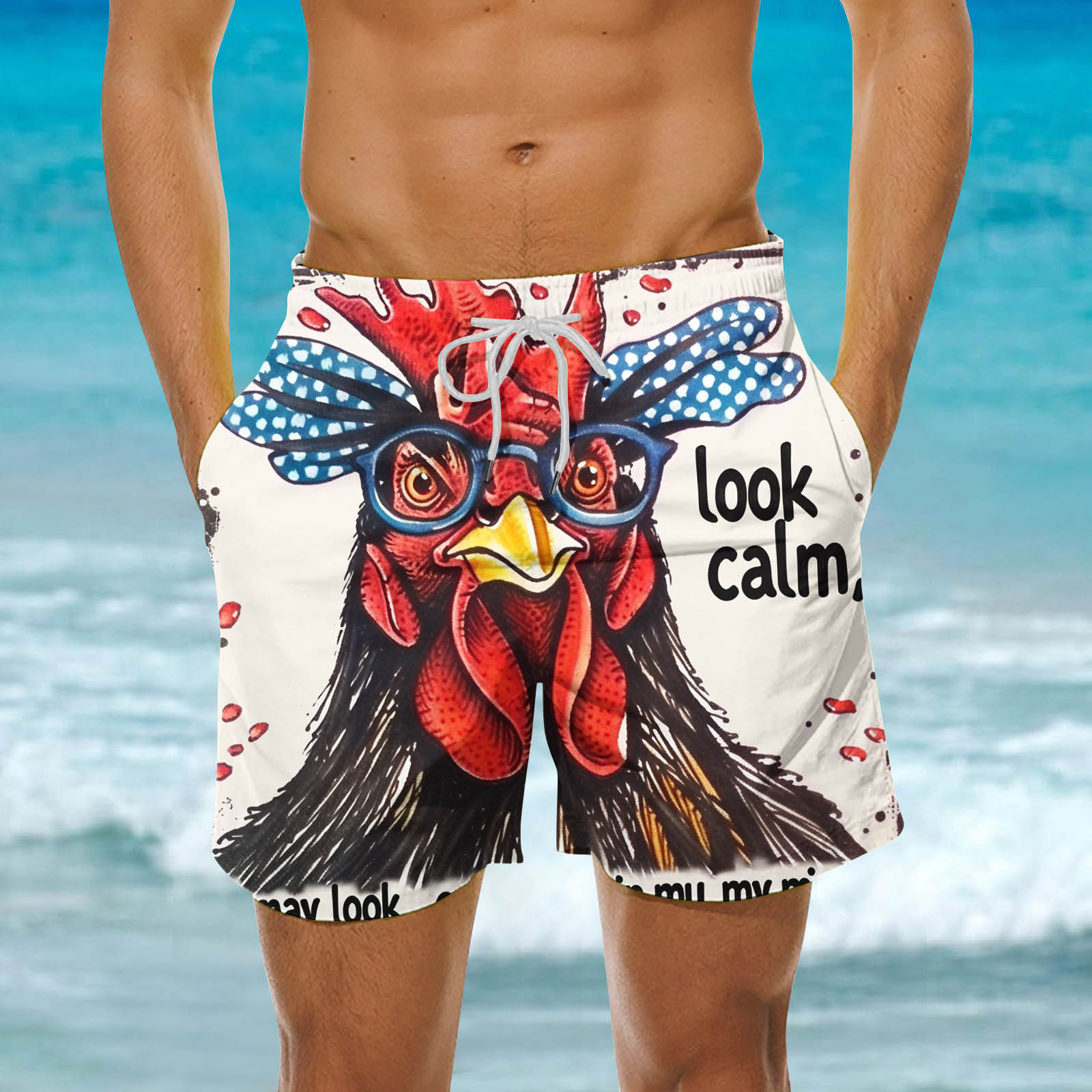Short De Plage Pour Homme - Taille Grande - Séchage Rapide - Style Tendance été