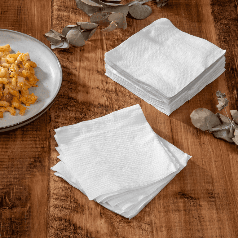 Karat White Solid Plain Beverage Napkins, 4000 ct - 4.5 x