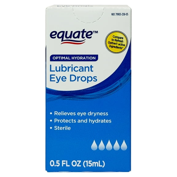 Equate Optimal Lubrication and Hydration Eye Drops, 0.5 FL OZ