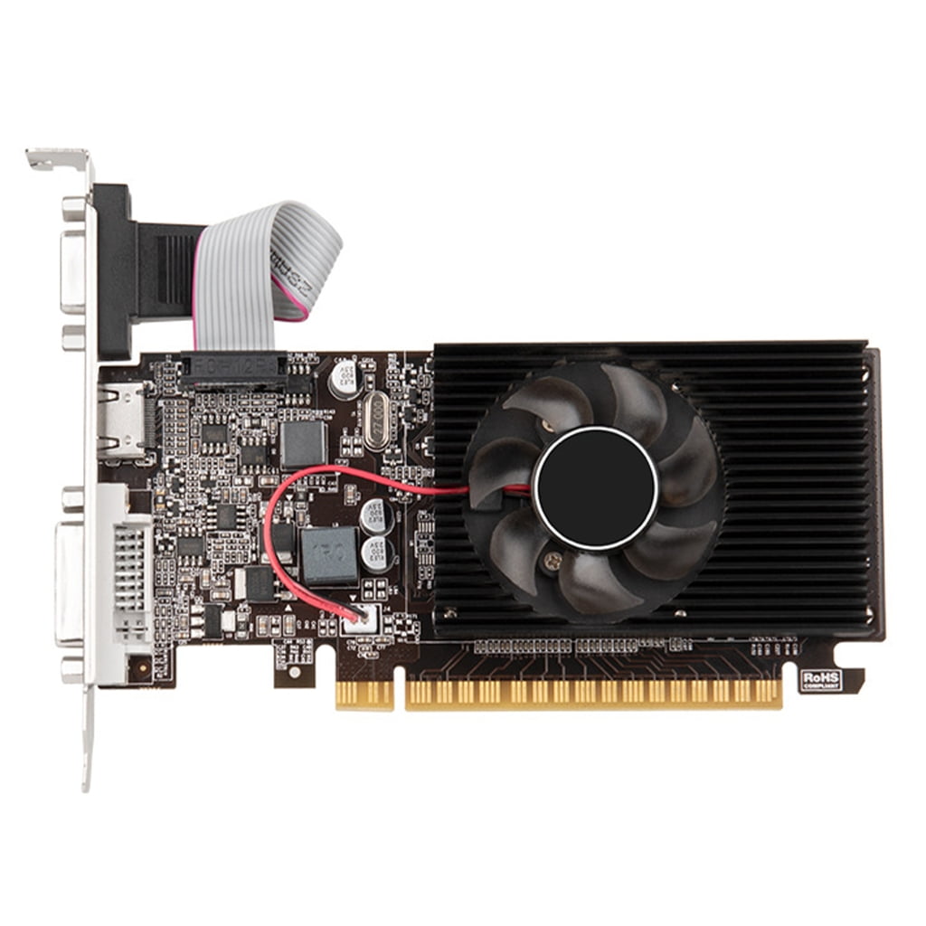 GT610 2GB Graphics Card 2GB DDR3 64bit Desktop Graphics Card for Business Office PCIE x16 VGA PC Video Card Replacement