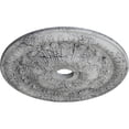 thumbnail image 3 of Ekena Millwork 27 7/8"OD x 3 7/8"ID x 2 1/2"P Tomango Egg & Dart Ceiling Medallion (Fits Canopies up to 6 3/4"), Hand-Painted Ultra Pure White Crackle, 3 of 6