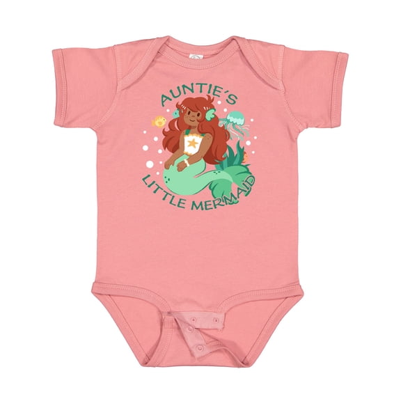 Inktastic Auntie's Little Mermaid Boys or Girls Baby Bodysuit