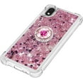 thumbnail image 6 of case for Samsung Galaxy A01 Core Case with Creativity Clear Quicksand Glitter Flowing Liquid Floating Soft TPU Case w/Stand Bling Diamond Sparkle Phone Cover for Samsung Galaxy A01 Core  Rose Gold, 6 of 14