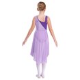 thumbnail image 2 of Oyolan Robe de Ballet Sans Manches à Sequins Scintillants pour Filles Vêtements de Danse Performance Lavande 16, 2 of 7