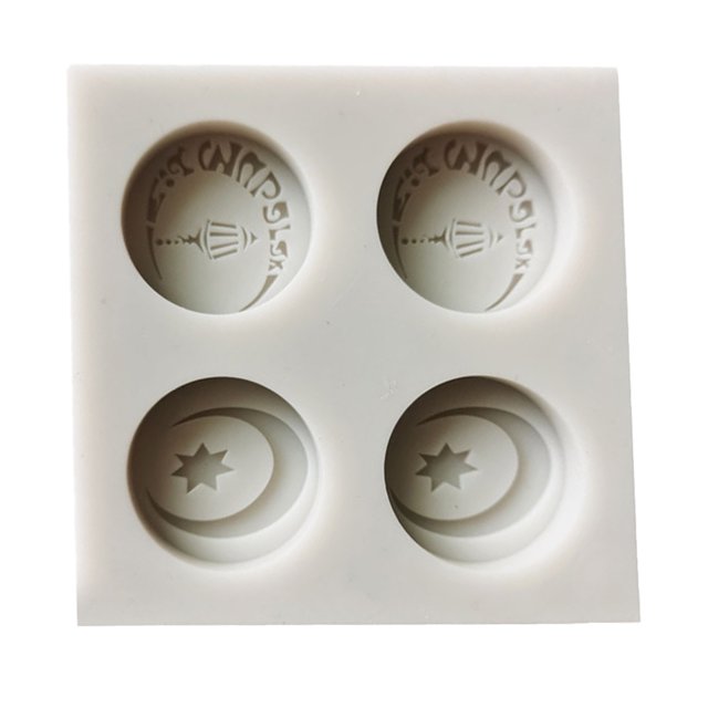 DIY Fondant Molde Eid Ramadan Patrón Pastel Molde Galleta Herramienta para hornear Molde para hornear