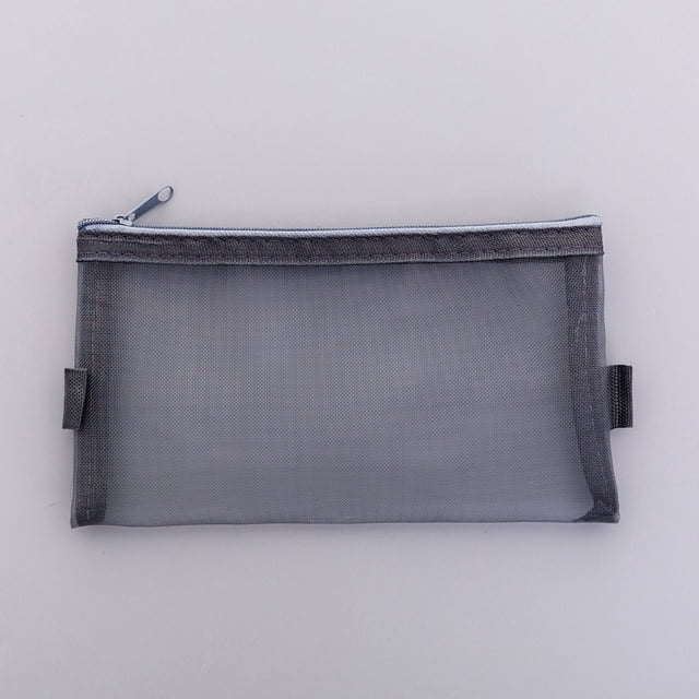 Shoe Racks 2pcs Color Mesh Pen Bag, Zipper Net Bag, Multi-functional Transparent Pencil Case Organizer Stationery Storage Bag, Office Supplies, Cosmetics