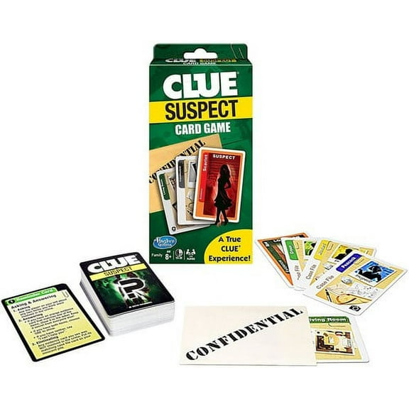 Winning Moves Games USA Clue: Suspect - The Card Game, Card Games, Ages 12 , 8 x 3.8 x 0.7 In, White