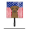 thumbnail image 1 of Laisse Ou Porte-Clés en Labrador Drapeau Américain et Chocolat, 1 of 1