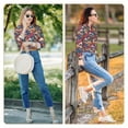 thumbnail image 7 of KLL colorful Skull rose Print Women's Long Sleeve Pajamas with Pants Sleepwear Loungewear 2 Set-X-Large, 7 of 7