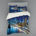 thumbnail image 1 of Ambesonne Landscape Bedding Set 4 Pcs, View of New York City, Queen, Multicolor, 1 of 3