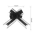 thumbnail image 2 of Unique Bargains 10pcs 9 Inch Extra Large Pull Bow Gift Wrapping Big Organza Bows Ribbon Black for Wedding Baskets Presents, 2 of 6