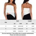 thumbnail image 2 of Chaqueta Camiseta sin mangas de malla para mujer, traje de vacaciones sin espalda estilo Y2k Sexy asimétrico para mujer Ygjytge para Mujer Blanco T M, 2 of 6