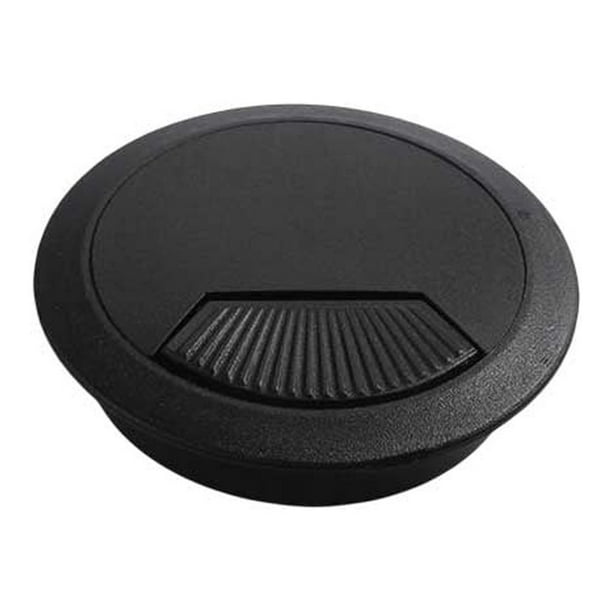 Scienceny Cubierta de orificio de escritorio ABS, portátil, impermeable, aislante, , antioxidante, ajustable, a prueba de polvo, de oficina, Herramientas y ferretería 50 mm negro
