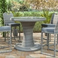 thumbnail image 2 of Greemotion Cyprus Outdoor Bar Height Glass Gray Dining Table with Ice Bucket, 2 of 7