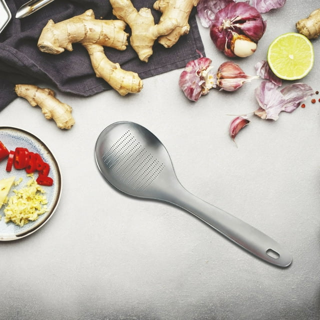 Ganfancp Utensilios de Cocina de Acero Inoxidable Jengibre Rallado Jengibre Doméstico Moler Ajo Ofertas Del Día Liquidación 1X Cuchara Molinillo de Jengibre