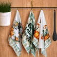 thumbnail image 2 of luyaa Set of 6 Fall Kitchen Towels Pumpkin Autumn Dish Hand Tea Gnomes Towels for Thanksgiving Kitchen Decorative Absorbent Fast Drying Cloth for Bathroom Cooking 18" x 26"(Brown,Vintage), 2 of 6