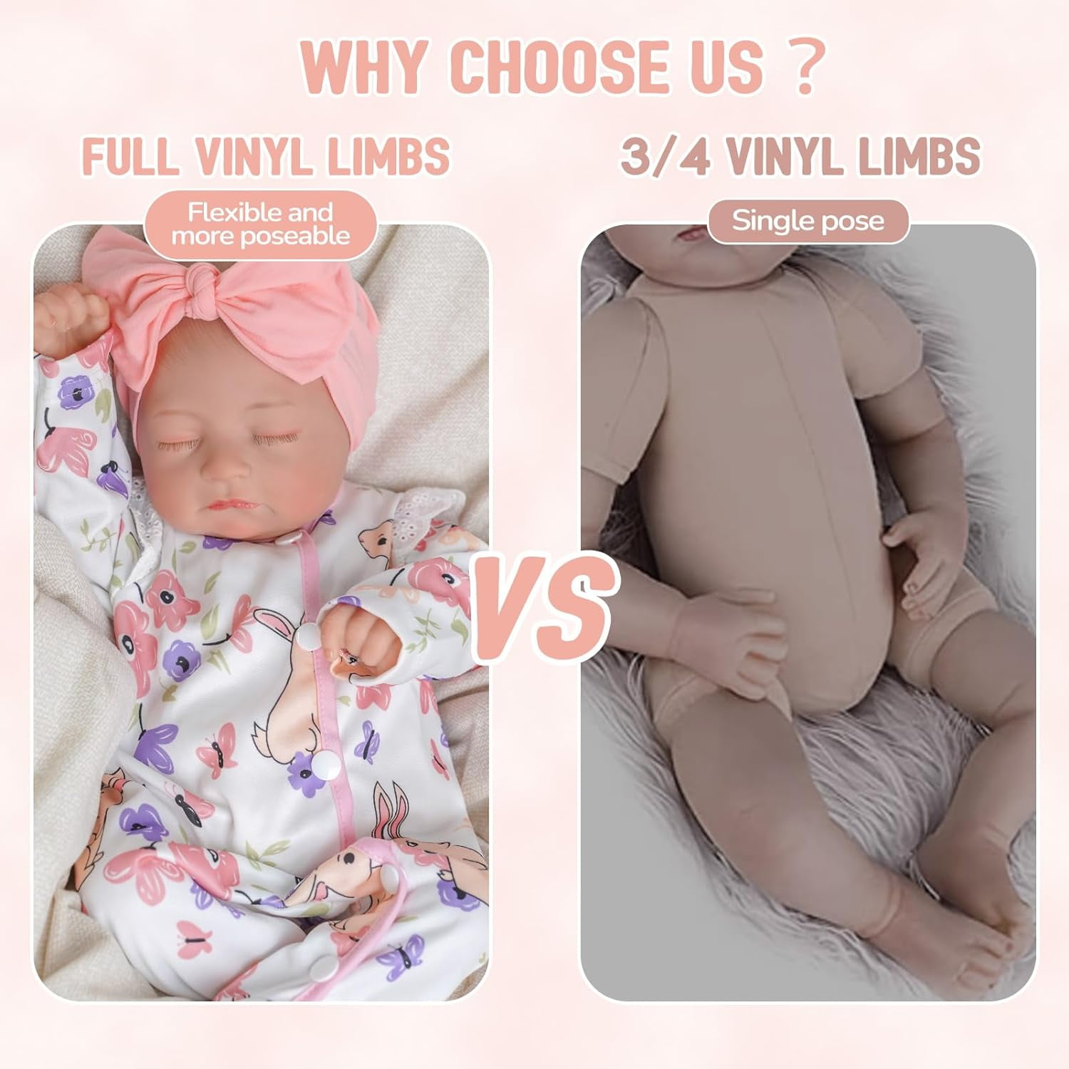 RSG 20-inch Reborn Baby Dolls - Full Soft Cloth Body Adorable Baby Doll Real Life Dolls with Complete Accessories Perfect for Cuddling, Playtime, and Gift Giving