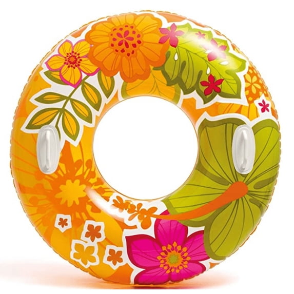Open Box INTEX Groovy Color Inflatable Flower Transparent Tube Raft | 58263EP