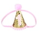 thumbnail image 1 of KAKOWELY 1 gorro de cumpleaños para bebé, accesorio para fotos, accesorios para el cabello, gorro con purpurina (dorado, un año), 1 of 4