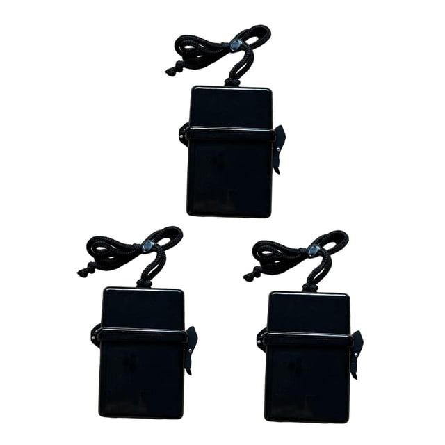 3x caja de teléfono, caja de bloqueo de almacenamiento de llaves, caja de playa portátil multifuncional, caja de almacenamiento de tarjetas para llave negro