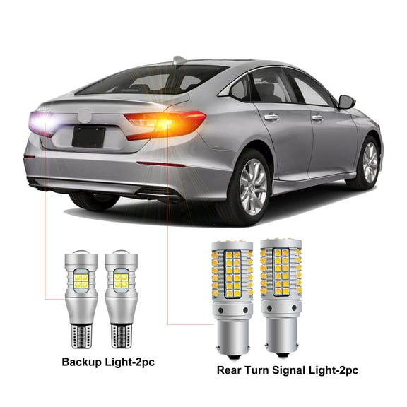 4PC Car LED Bulbs For Honda Accord 2018 2019 2020 2021 2022 LED Car Rear Turn Signal Reverse Backup Light CANBUS
