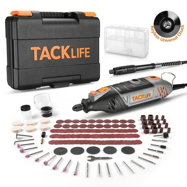 TACKLIFE Rotary Tool Kit, 135W Powerful Variable Speed Motor, 150pcs  Accessories, Keyless Chuck & Flex Shaft, and Carrying Case, Perfect For Crafting & DIY Projects - RTSL50AC