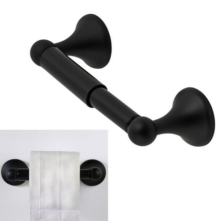- Lakefront Toilet Tissue Paper Holder Two Post Bath Accessory, Black