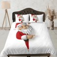 thumbnail image 1 of Navidad Juego de funda nórdica con almohadas Santa Claus Dormitorio Ropa de Cama Funda de edredón, 1 of 4